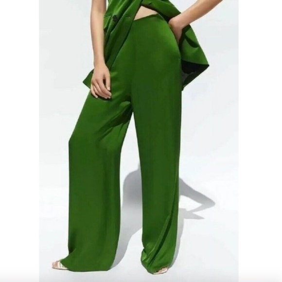 Zara Pants - Zara Satin Palazzo Pants